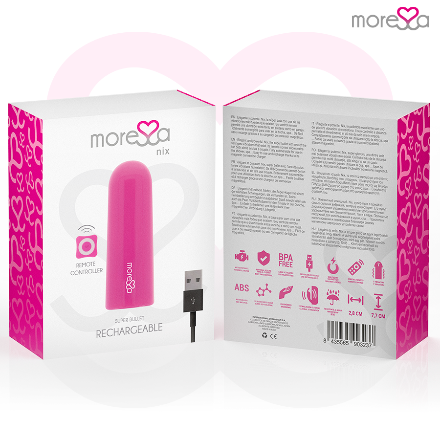 Moressa - Vibratore Nix Telecomando Rosa