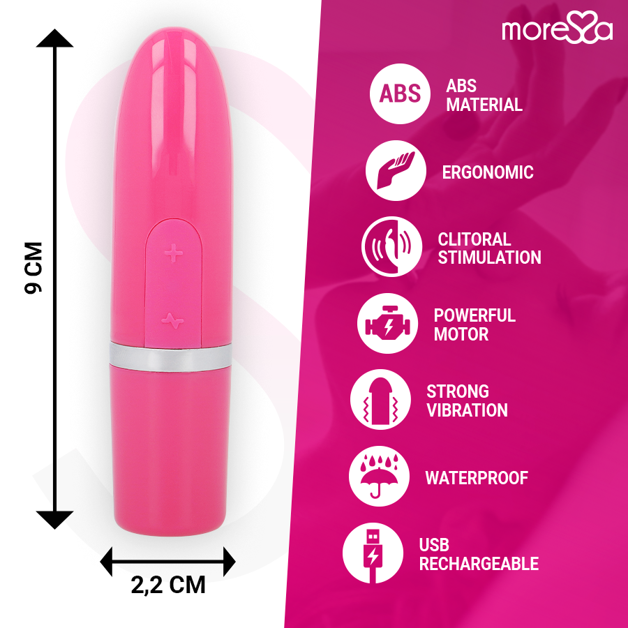 Moressa Ivy Mini Vibratore da Viaggio in Silicone Rosa - immagine 4