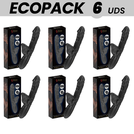 ECOPACKS 6 UNITÀ - VIBRATORE IBIZA E STIMOLATORE CLITORIDEO CON EFFETTO MORSO E ROTAZIONE