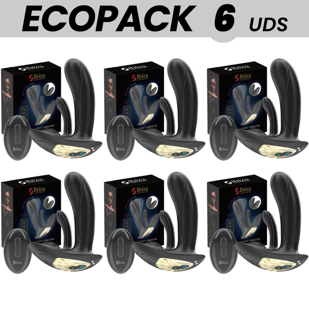 ECOPACKS 6 UNITÀ - VIBRATORE INDOSSABILE IBIZA CON STIMOLAZIONE DEL PUNTO G E DEL CLITORIDE CON TELECOMANDO