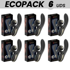 ECOPACKS 6 UNITÀ - VIBRATORE IBIZA TWISTER CON STIMOLATORE CURVA E VIBRO-ROTAZIONE