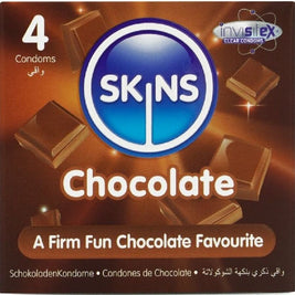 SKINS - PRESERVATIVI PREMIUM AL CIOCCOLATO CONFEZIONE DA 4