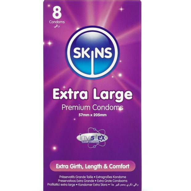 Skins Extra Large Premium - Preservativi XL in Confezione da 8
