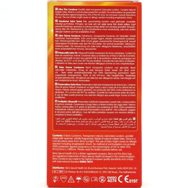 SKINS - PRESERVATIVI ULTRA SOTTILI PREMIUM CONFEZIONE DA 8