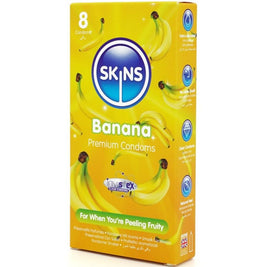 SKINS - PRESERVATIVI BANANA PREMIUM CONFEZIONE DA 8