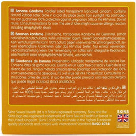 SKINS - PRESERVATIVI BANANA PREMIUM CONFEZIONE DA 4