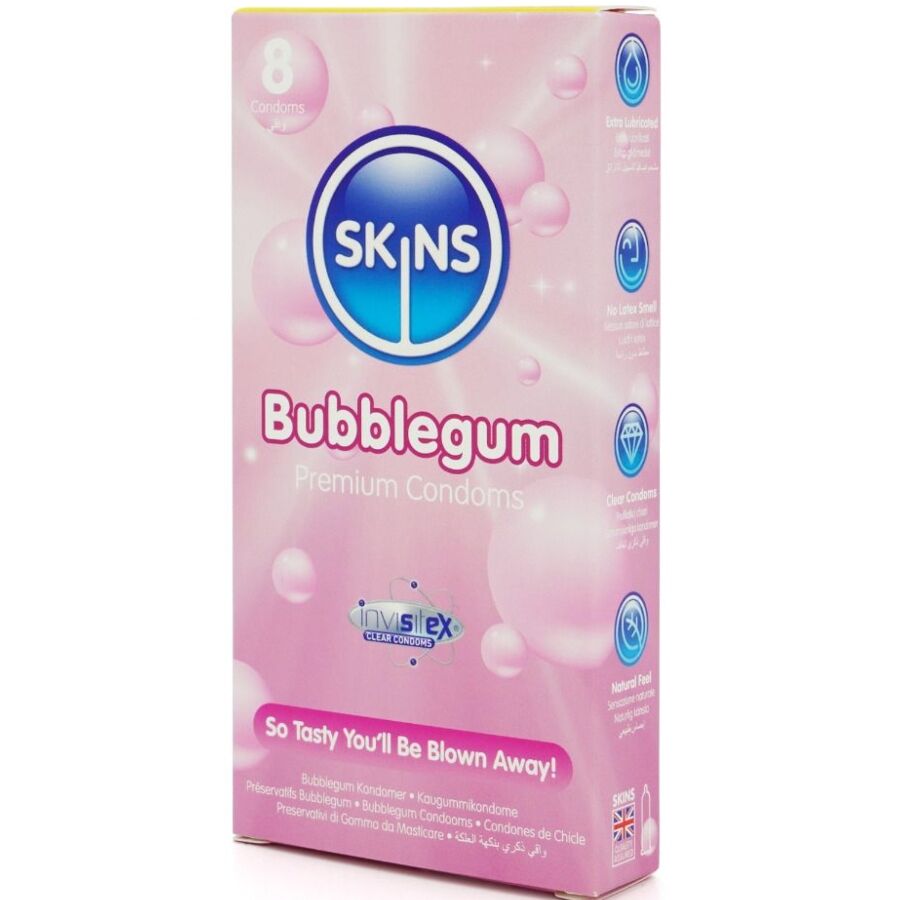 SKINS - BUBBLEGUM PREMIUM CONDOM CONFEZIONE DA 8