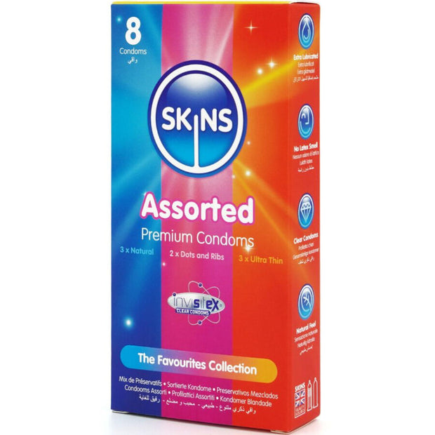 Skins Confezione Assortita 8 Preservativi Premium Body-Safe - immagine 2