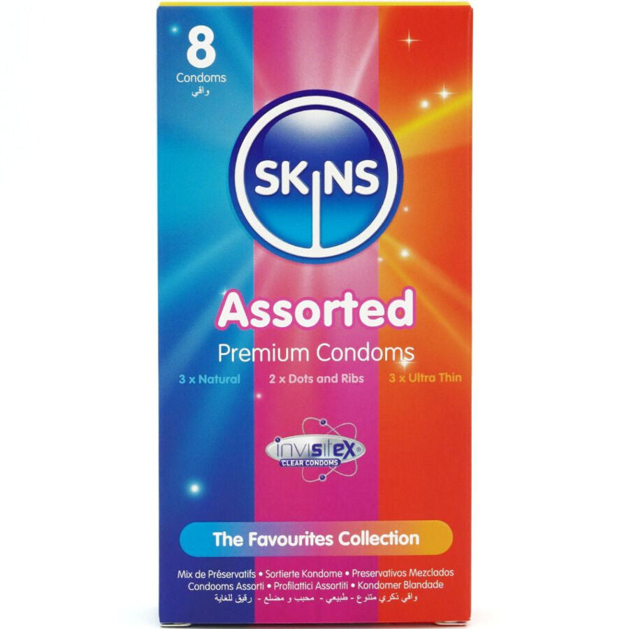 Skins Confezione Assortita 8 Preservativi Premium Body-Safe