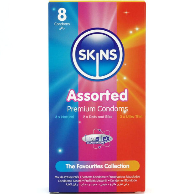 Skins Confezione Assortita 8 Preservativi Premium Body-Safe