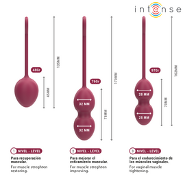 Intense Charli Kit Palline Kegel in Silicone Bordeaux Premium - immagine 5