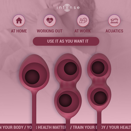 Intense Charli Kit Palline Kegel in Silicone Bordeaux Premium - immagine 3