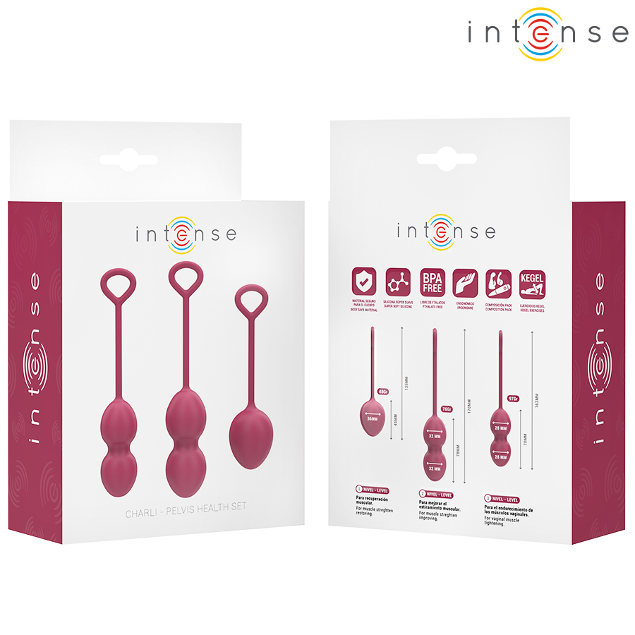 Intense Charli Kit Palline Kegel in Silicone Bordeaux Premium - immagine 7