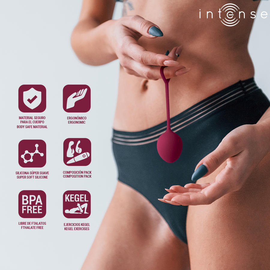Intense Charli Kit Palline Kegel in Silicone Bordeaux Premium - immagine 6