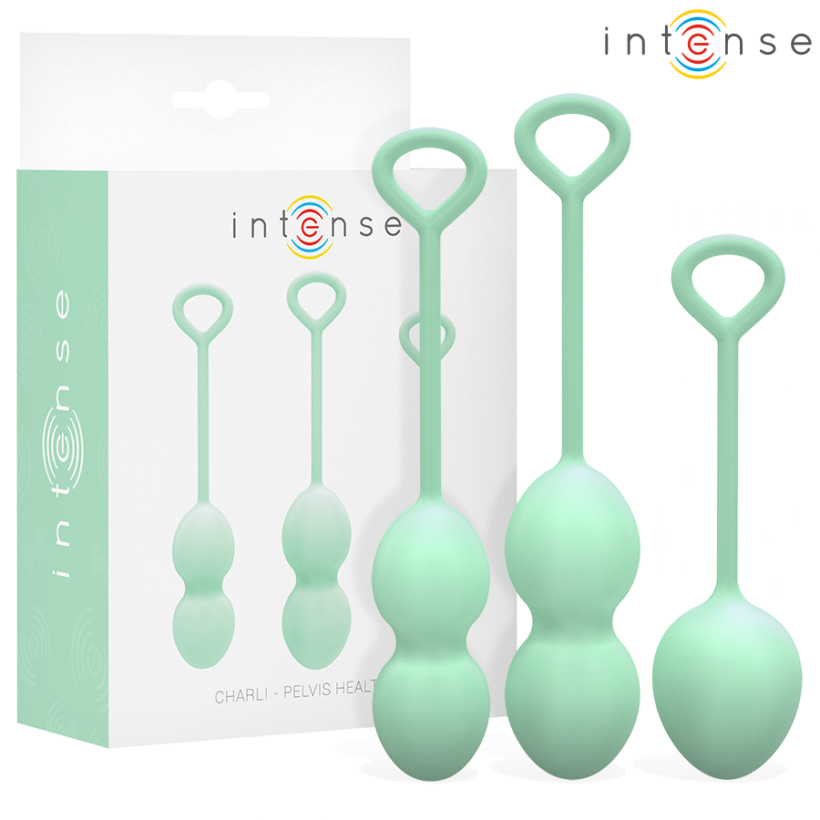 Intense Kit Palline Kegel Charli in Silicone Verde Chiaro