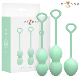 Intense Kit Palline Kegel Charli in Silicone Verde Chiaro