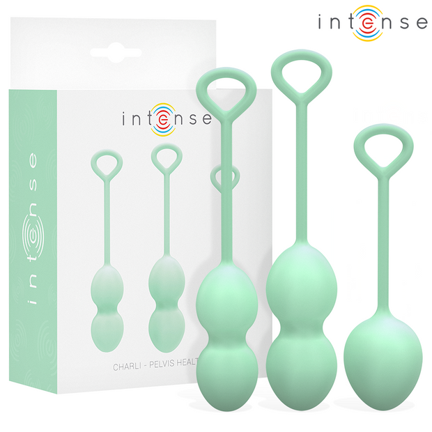 Intense Kit Palline Kegel Charli in Silicone Verde Chiaro