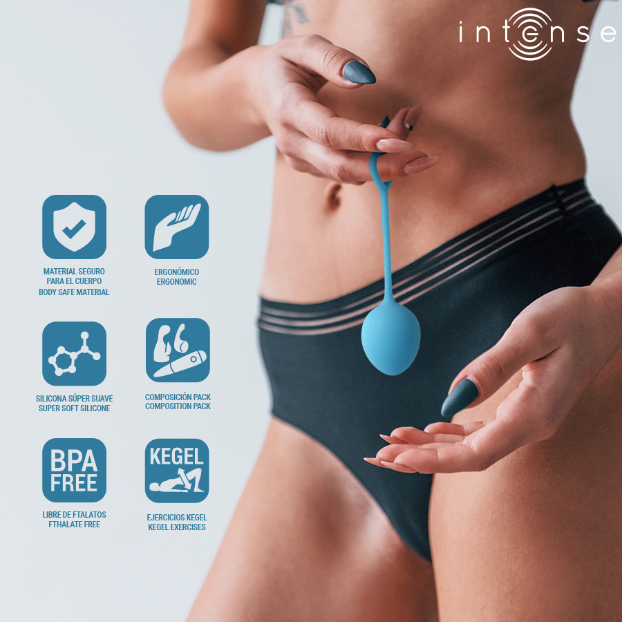 Intense Charli Blu - Kit Palline Kegel in Silicone Premium - immagine 6