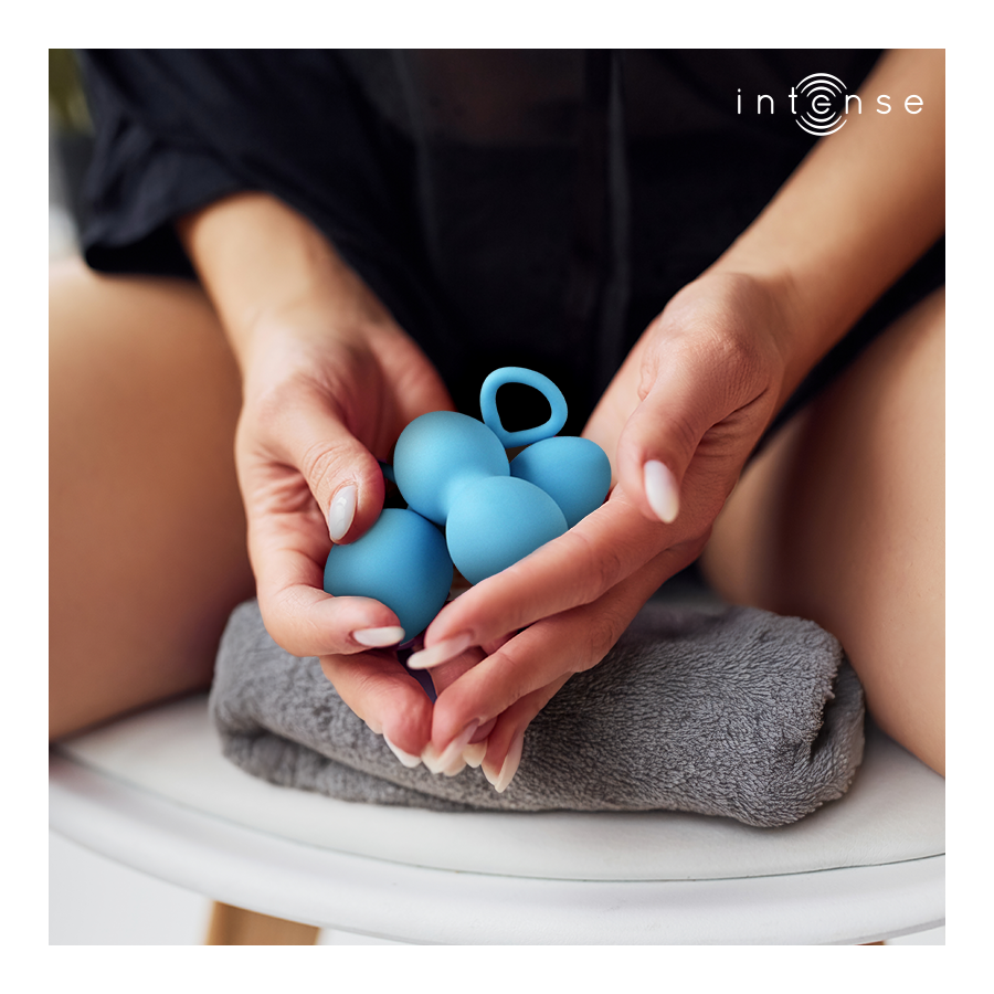 Intense Charli Blu - Kit Palline Kegel in Silicone Premium - immagine 2