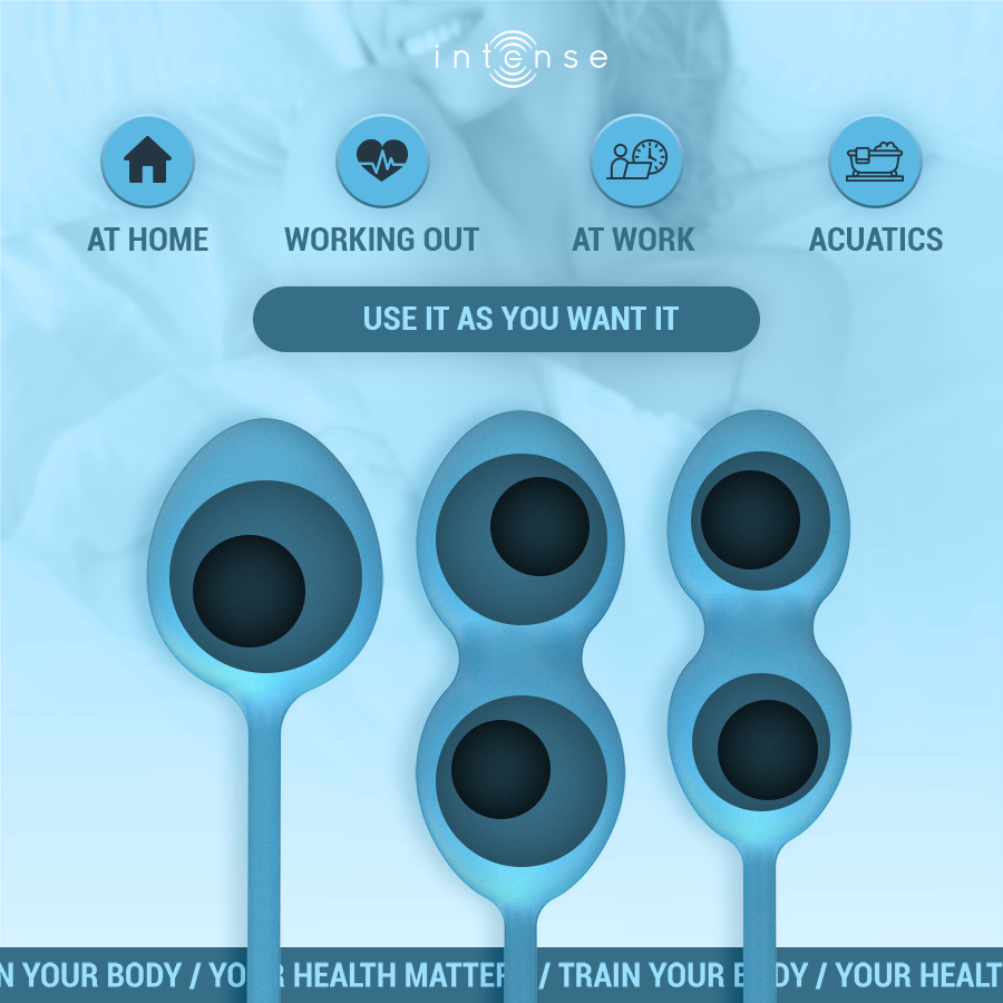 Intense Charli Blu - Kit Palline Kegel in Silicone Premium - immagine 3