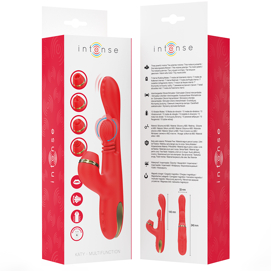 Stimolatore Clitorideo INTENSE con 4 Testine Intercambiabili