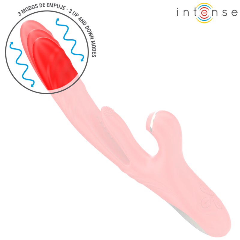 INTENSE - KAROL VIBRATORE MULTIFUNZIONE SPINTA E STIMOLAZIONE E ONDE STIMOLANTI ROSSO