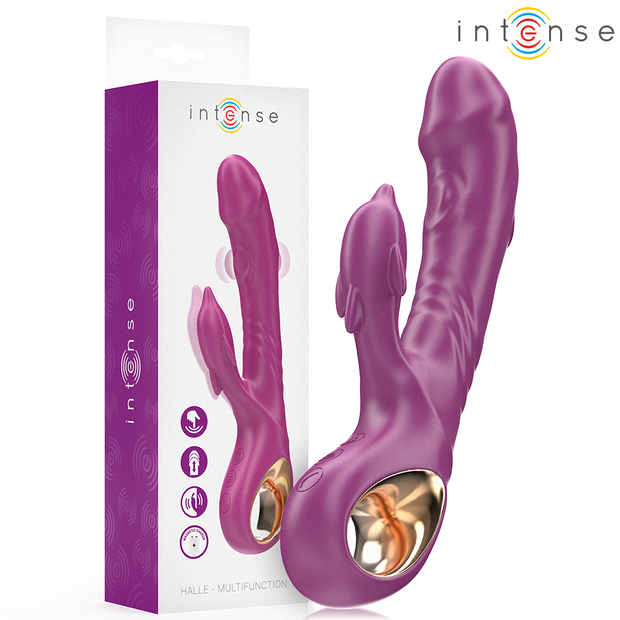 Intense Halle Vibratore con Lingua Stimolante a Delfino Viola