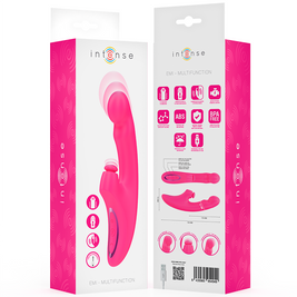 INTENSE - VIBRATORE EMI 13,5 CM MULTIFUNZIONE 3 IN 1 10 VIBRAZIONI ROSA