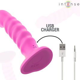 INTENSE - VIBRATORE CINDY TAGLIA L DESIGN A SPIRALE 10 VIBRAZIONI ROSA TELECOMANDO