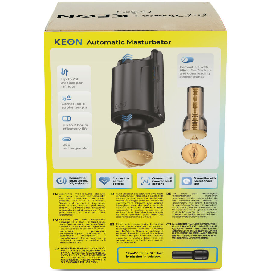 KIIROO - KEON WIFI COMBO VICTORIA JUNE MASTURBATORE AUTOMATICO + FEEL STROKER