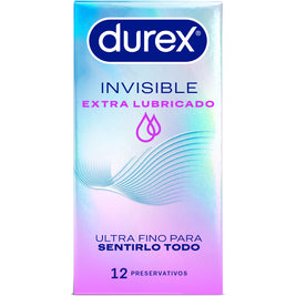 Durex Invisible Extra Lubrificati - 12 Preservativi Ultrasottili