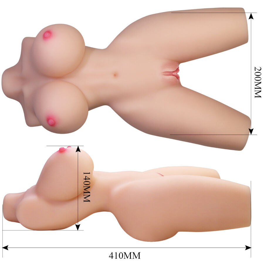 CRAZY BULL - LILY TORSO FEMMINILE REALISTICO VAGINA E ANALE 4 KG