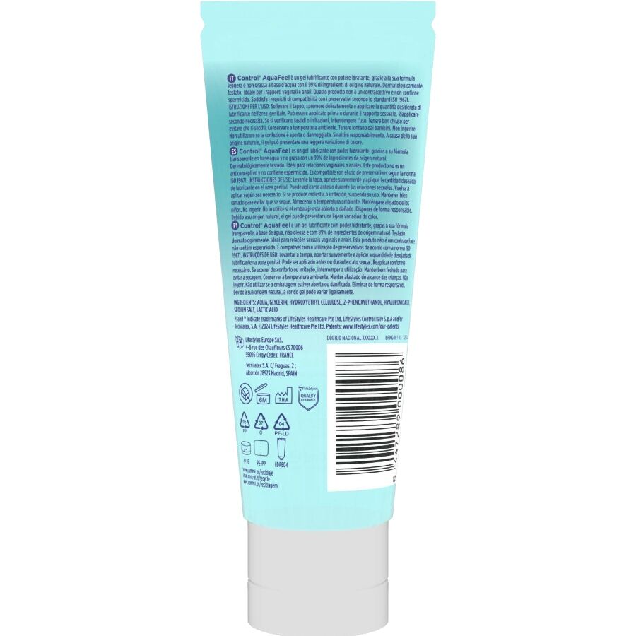Control Aquafeel Lubrificante con Acido Ialuronico 80ml - immagine 2