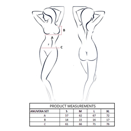 PASSION - ANUVERA REGGISENO + PERIZOMA NERO S/M