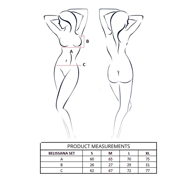 PASSION - BELISSANA REGGISENO + PERIZOMA BIANCO S/M