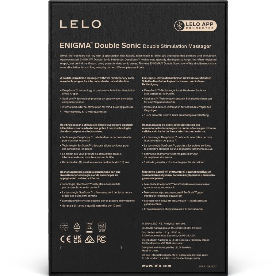 LELO Enigma Cruise Vibratore Doppio Sonico Punto G Premium - immagine 5