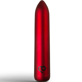 Rocks-Off Proiettile Vibrante Ricaricabile USB in Rosso Papavero