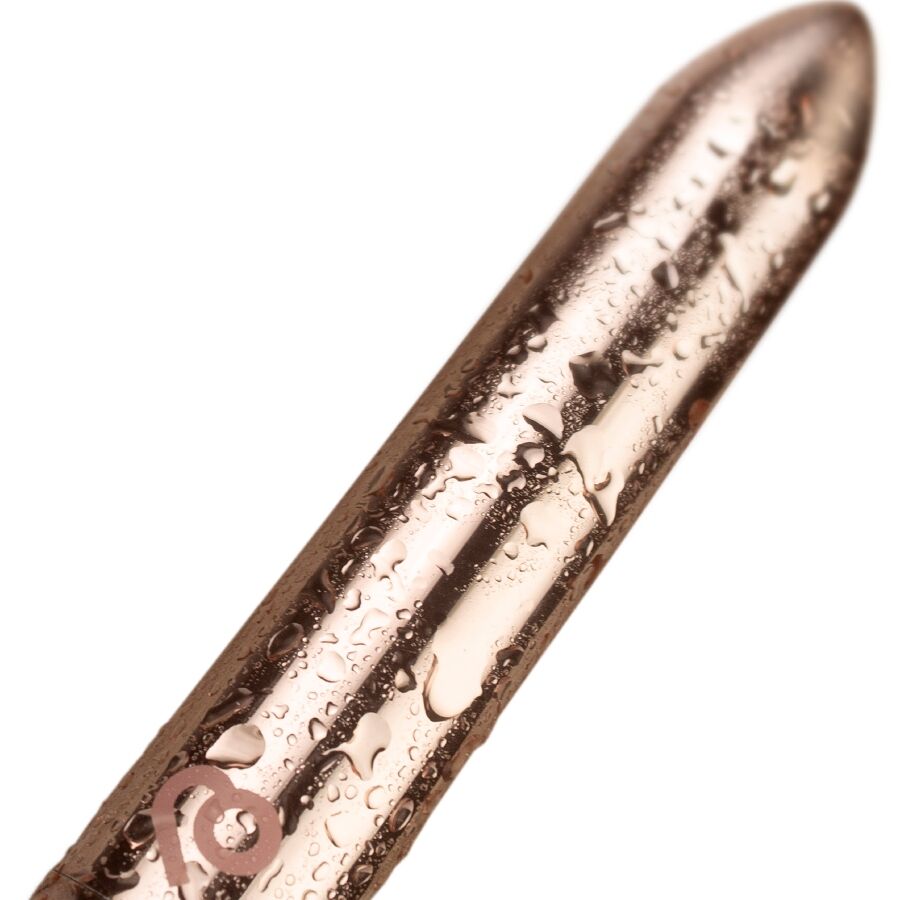 Rocks-Off Proiettile Vibrante Ricaricabile Rosa Dorato Premium - immagine 2