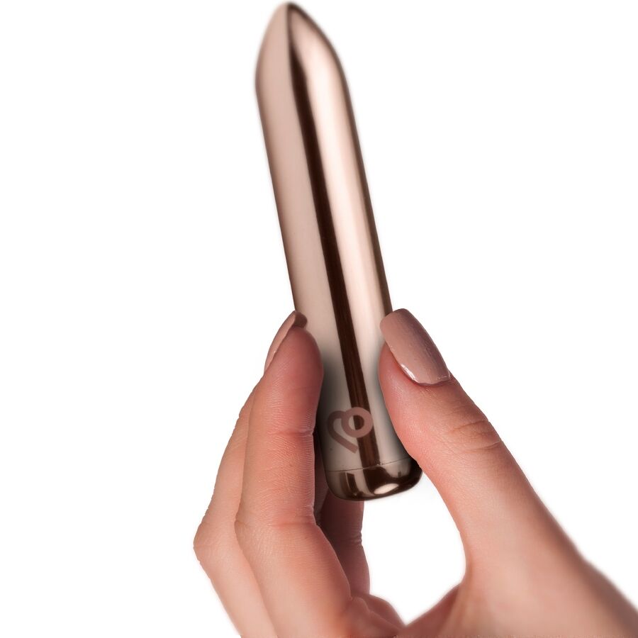 Rocks-Off Proiettile Vibrante Ricaricabile Rosa Dorato Premium - immagine 4