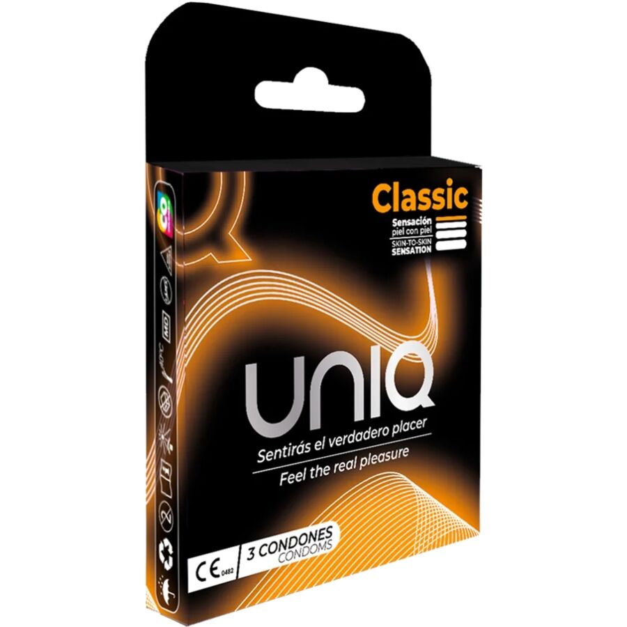 Uniq Classic Preservativi Senza Lattice 3 Pezzi Body-Safe