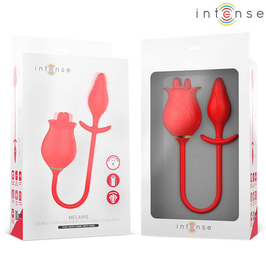 Intense Melanie Stimolatore Doppio con Lingua Zigzag Premium - immagine 3