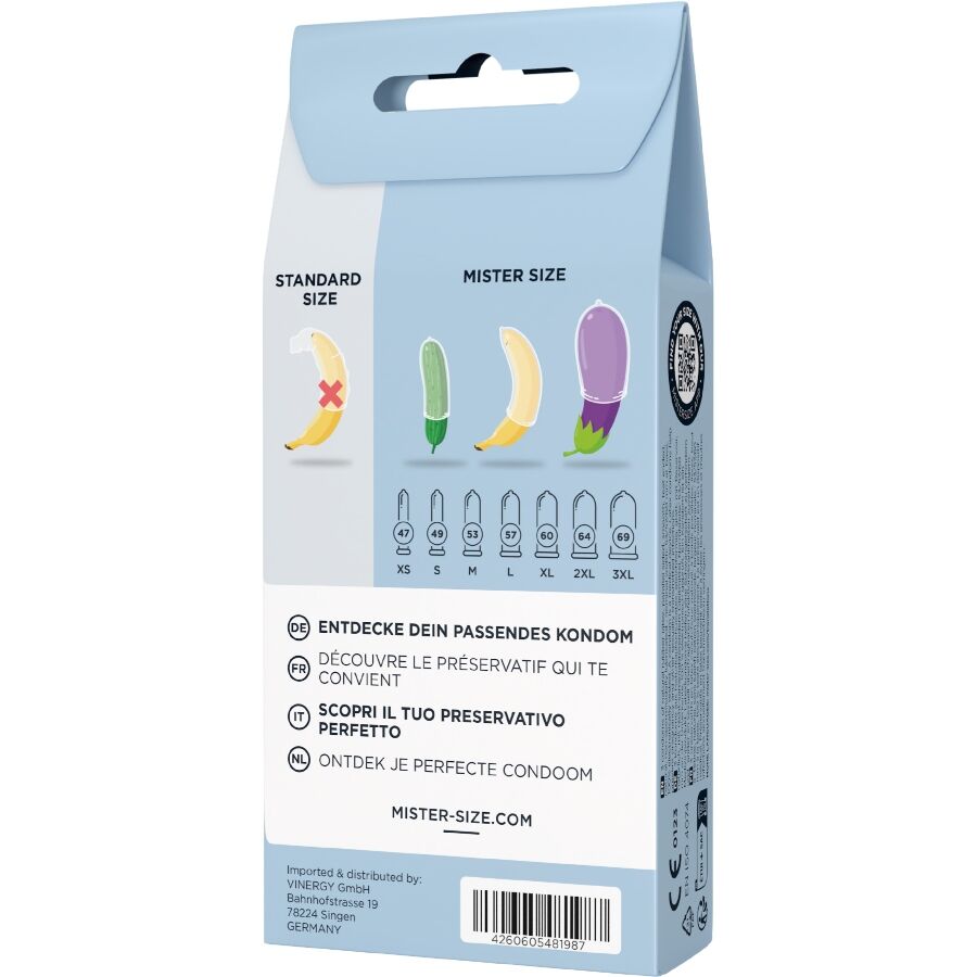 Mister Size Set Prova 3 Preservativi con Metro Misura Precisa - immagine 4