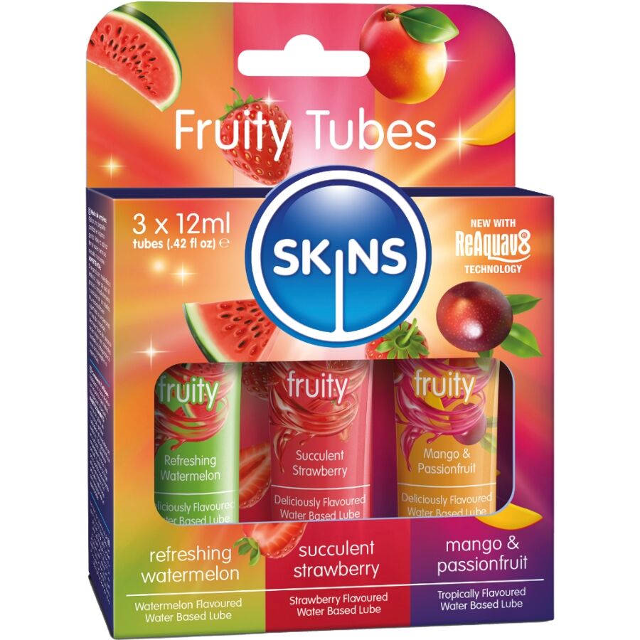 Skins Kit Lubrificanti Aromatizzati Frutta 3x12ml Body-Safe