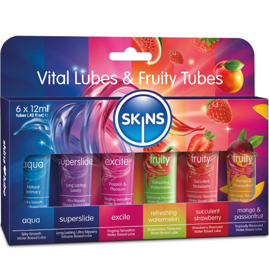 Skins Kit Lubrificanti Vitali e Fruttati 6x12ml Body-Safe