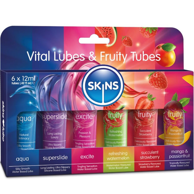 Skins Kit Lubrificanti Vitali e Fruttati 6x12ml Body-Safe