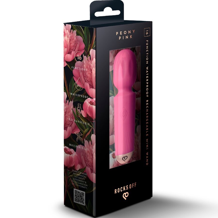 Rocks-Off Mini Wand Ricaricabile 16 Funzioni in Silicone Rosa - immagine 6