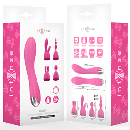 Intense Cher Vibratore Premium con 20 Modalità e Testine Intercambiabili - immagine 4