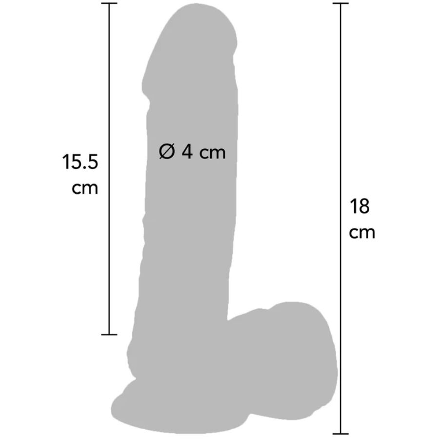 Get Real Dildo Vibrante 18cm con Telecomando per Sfere | Silicone - immagine 3