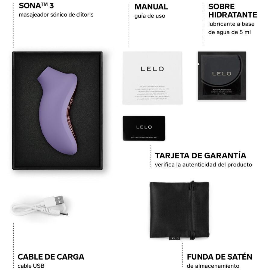 LELO SONA 3 Stimolatore Sonico Premium in Silicone Violet Dusk - immagine 5
