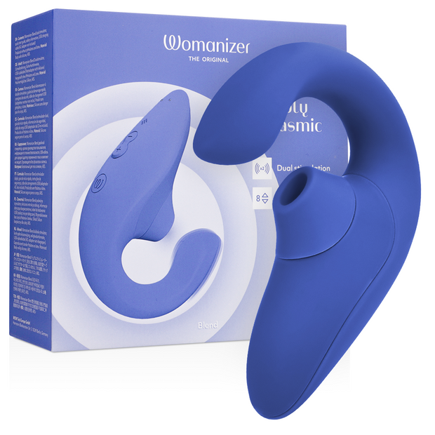 Womanizer Blend Rabbit Vibrator Stimolatore in Blu Vibrante